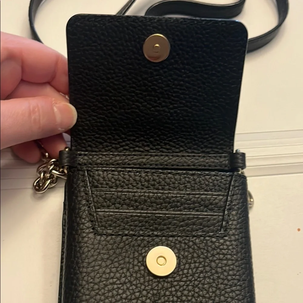 💕 Host Pick Kate Spade Black Leather Phone Crossbody bag - Picture 4 of 6